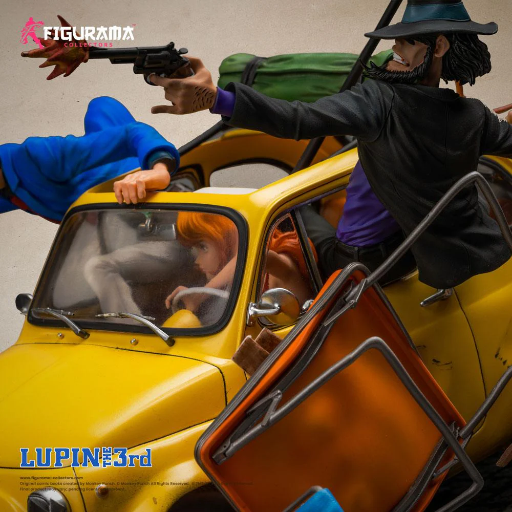 FIGURAMA - Lupin III Elite Diorama Statue 1/8 Lupin, Jigen & Fujiko - Image 12