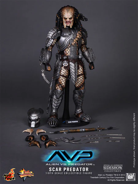 HOT TOYS - Aliens vs Predator - Scar Predator - Movie Masterpiece 1:6 Action Doll MMS190 - Image 13