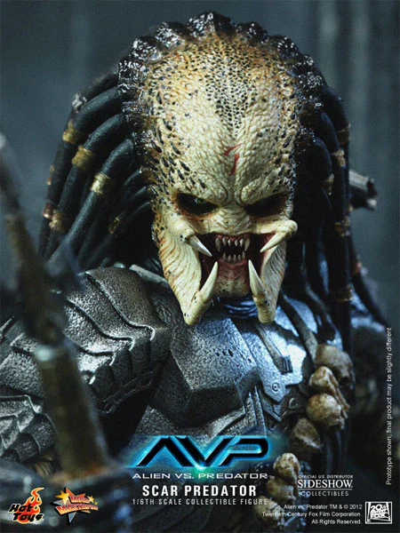 HOT TOYS - Aliens vs Predator - Scar Predator - Movie Masterpiece 1:6 Action Doll MMS190 - Image 5