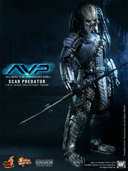 HOT TOYS - Aliens vs Predator - Scar Predator - Movie Masterpiece 1:6 Action Doll MMS190 - Image 6