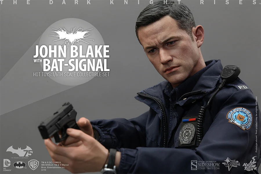 HOT TOYS - Dc Comics - Batman The Dark Knight Rises - Jhon Blake with Bat-signal 1:6 Action Doll - Image 4