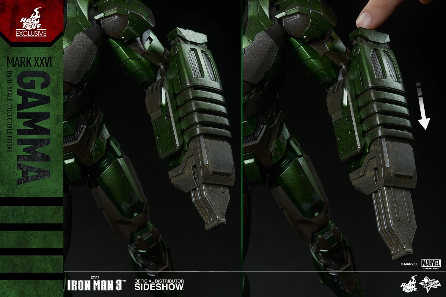 HOT TOYS - Marvel - Iron Man 3 - Iron Man Mark XXVI - Gamma - Movie Masterpiece 1:6 Action Doll EXCLUSIVE - Image 7