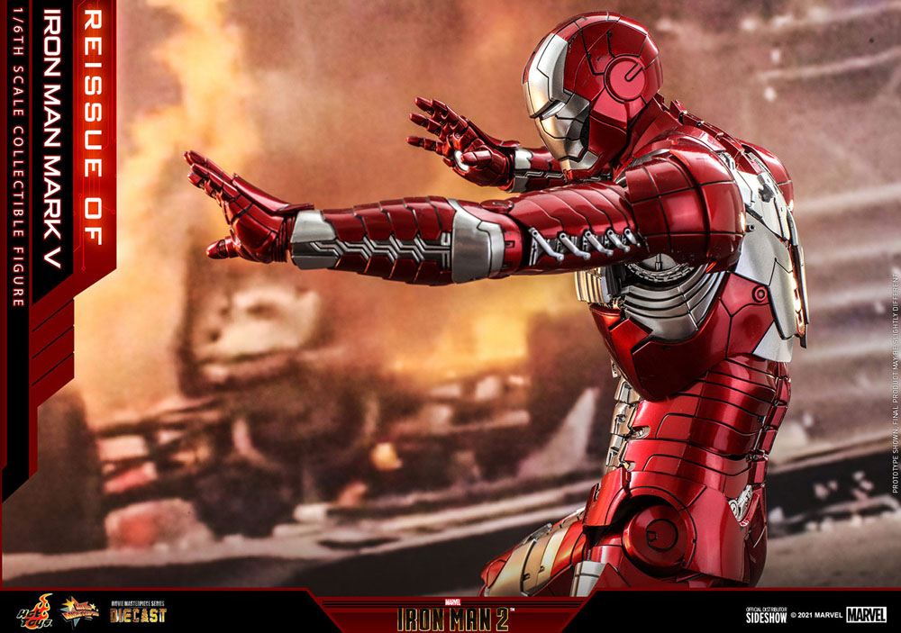 HOT TOYS - Marvel - Iron Man 2 - Mark V - Die Cast Movie Masterpiece 1:6 Action Doll MMS400 - D18 - Image 17
