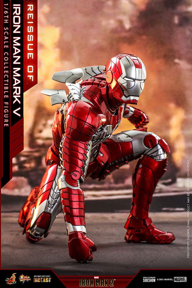 HOT TOYS - Marvel - Iron Man 2 - Mark V - Die Cast Movie Masterpiece 1:6 Action Doll MMS400 - D18 - Image 18