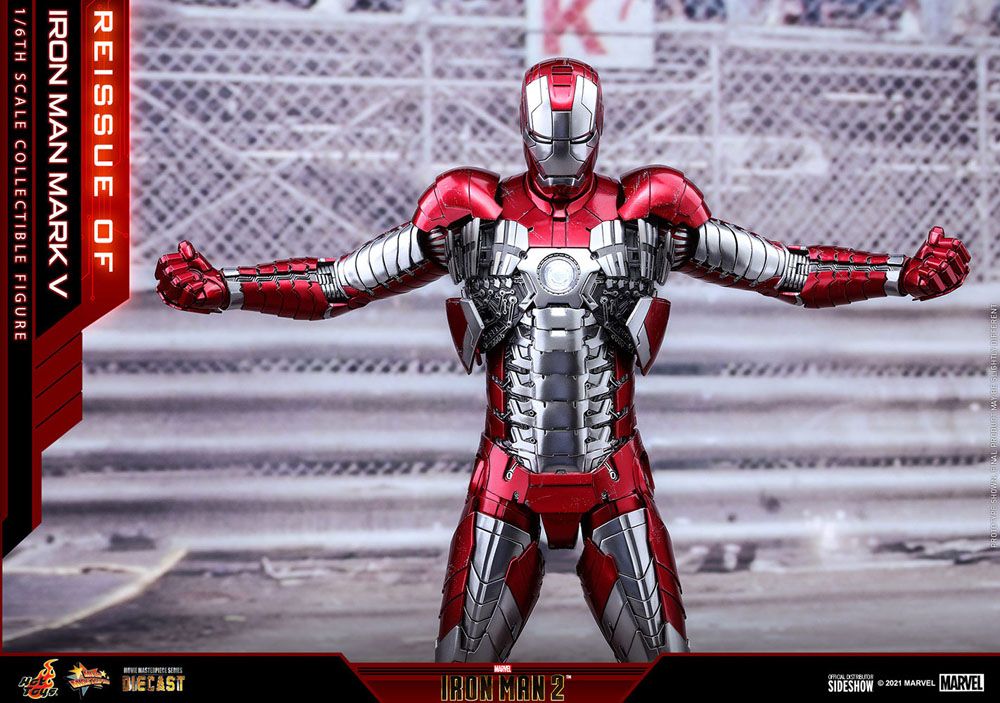 HOT TOYS - Marvel - Iron Man 2 - Mark V - Die Cast Movie Masterpiece 1:6 Action Doll MMS400 - D18 - Image 20