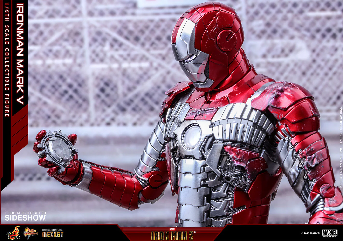HOT TOYS - Marvel - Iron Man 2 - Mark V - Die Cast Movie Masterpiece 1:6 Action Doll MMS400 - D18 - Image 3