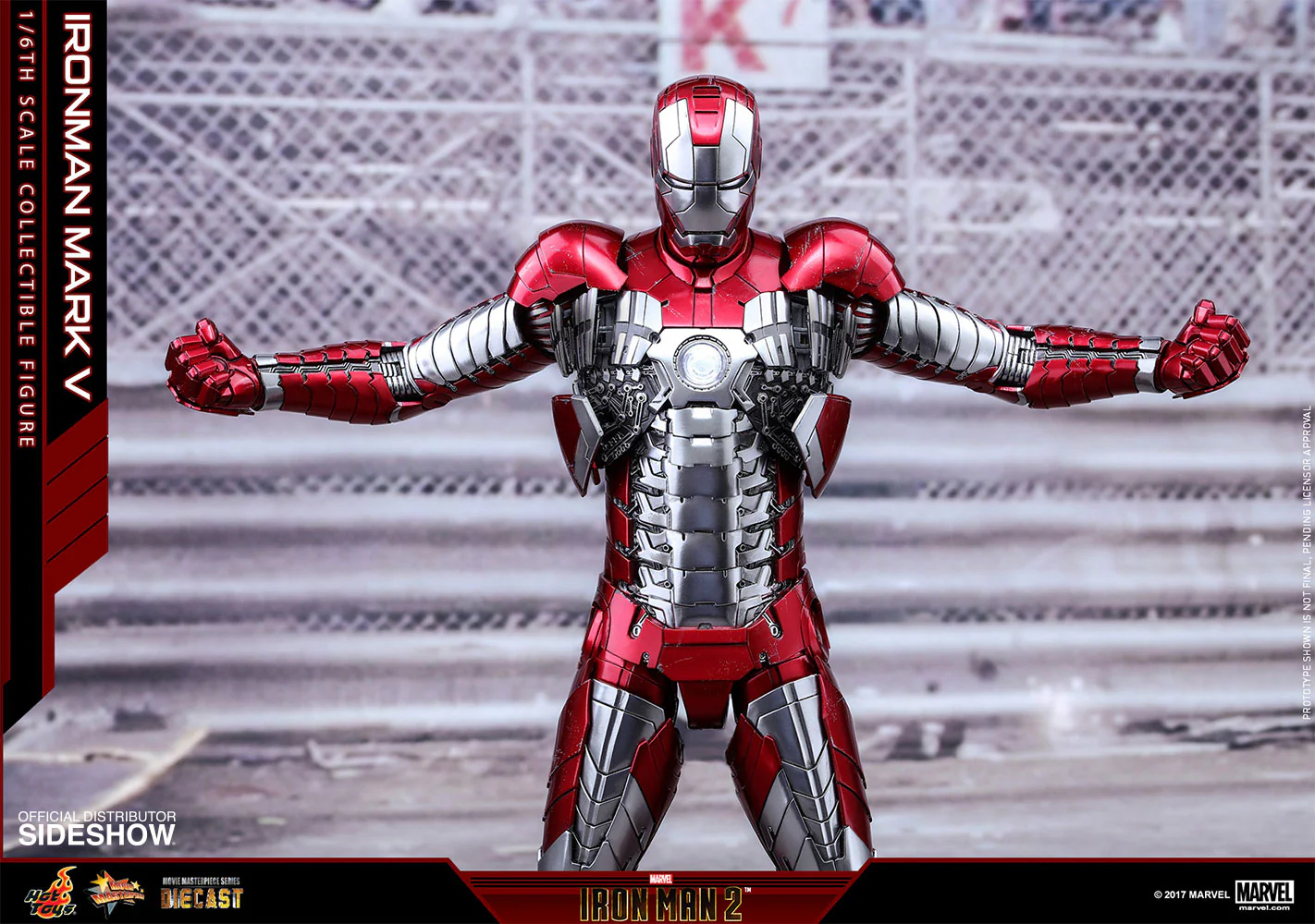 HOT TOYS - Marvel - Iron Man 2 - Mark V - Die Cast Movie Masterpiece 1:6 Action Doll MMS400 - D18 - Image 4