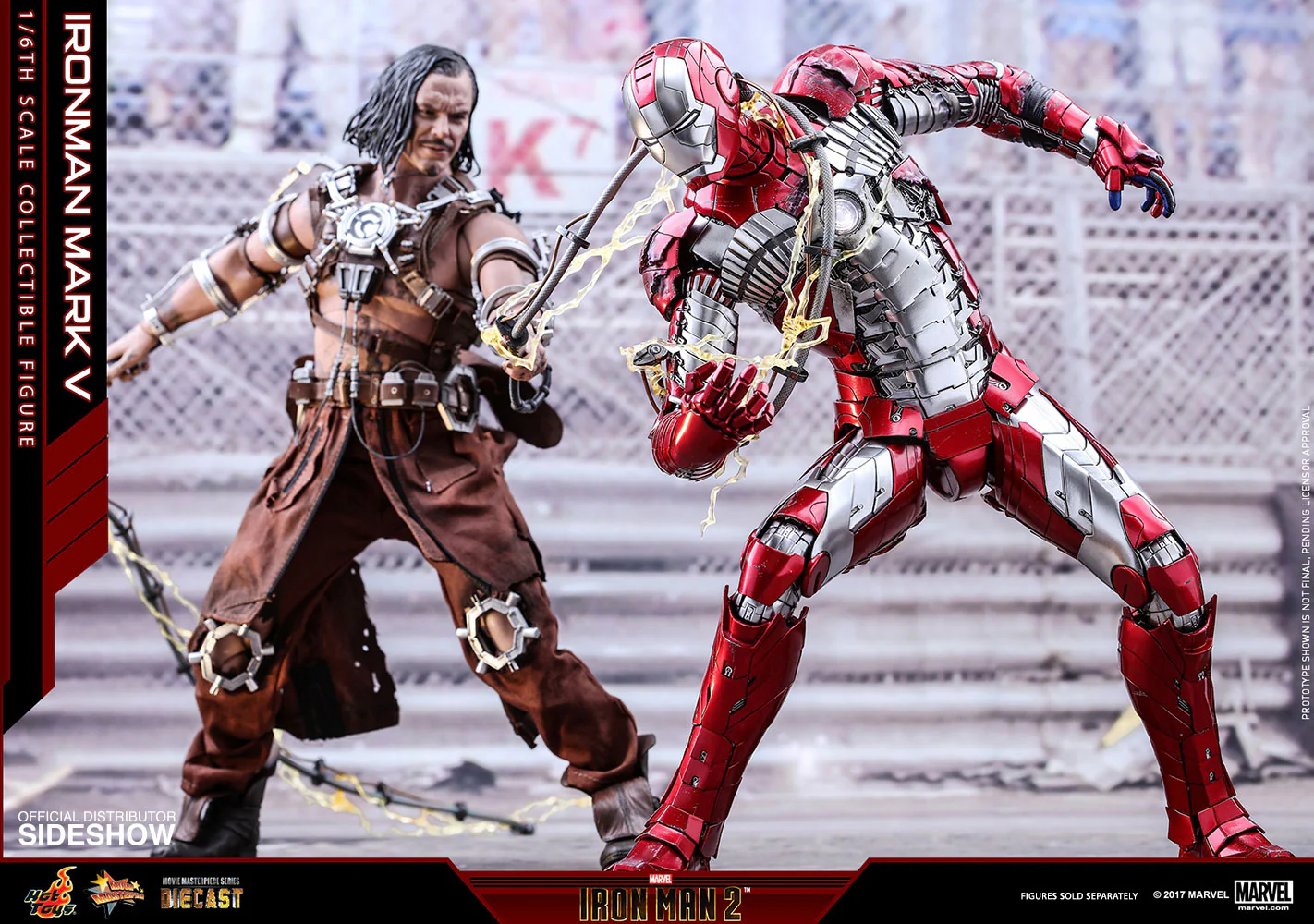 HOT TOYS - Marvel - Iron Man 2 - Mark V - Die Cast Movie Masterpiece 1:6 Action Doll MMS400 - D18 - Image 5