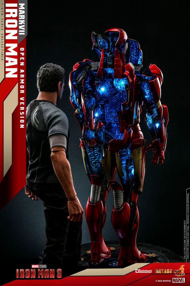 HOT TOYS - Marvel - Iron Man 3 Diorama 1:6 Action Doll Iron Man Mark VII (Open Armor Ver) DS004-D51 - Image 10