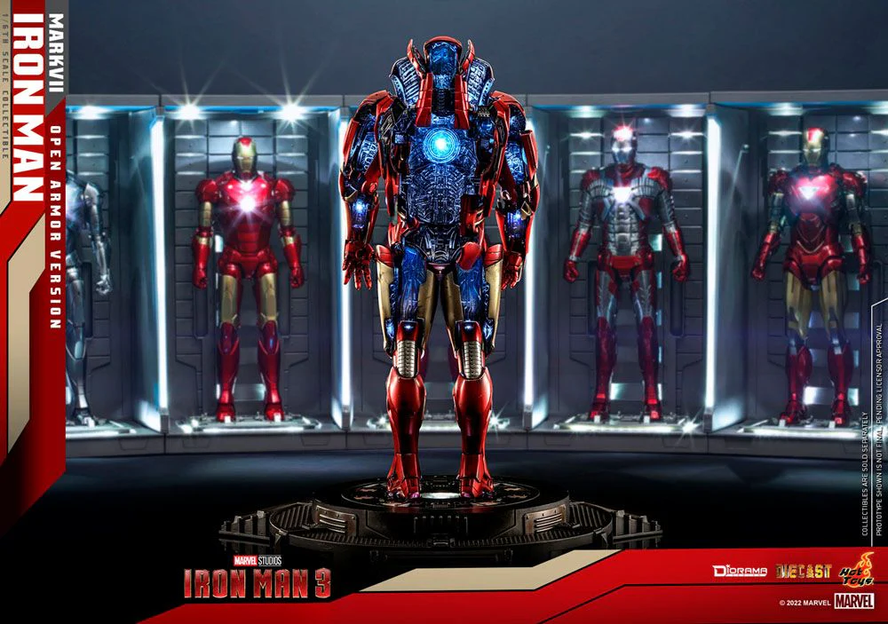 HOT TOYS - Marvel - Iron Man 3 Diorama 1:6 Action Doll Iron Man Mark VII (Open Armor Ver) DS004-D51 - Image 4