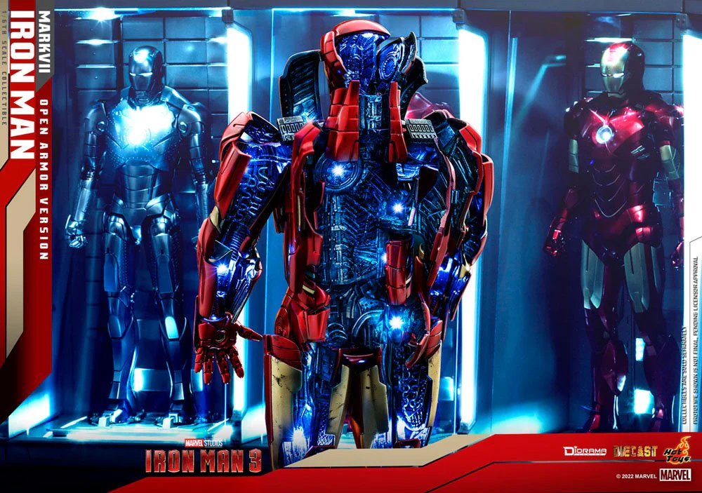 HOT TOYS - Marvel - Iron Man 3 Diorama 1:6 Action Doll Iron Man Mark VII (Open Armor Ver) DS004-D51 - Image 5