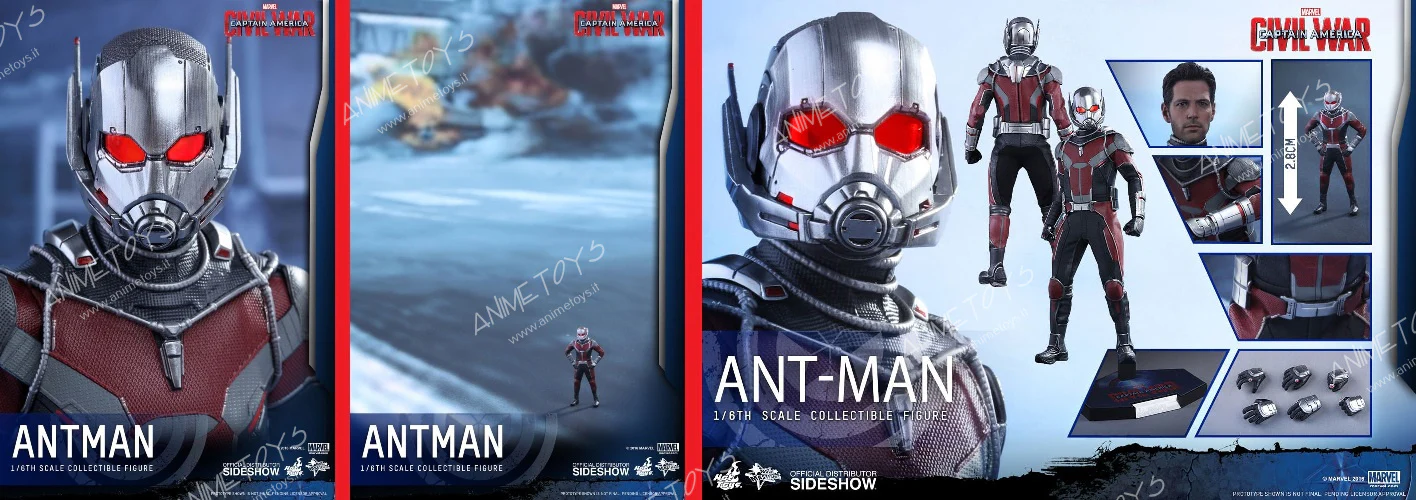 HOT TOYS - Marvel - Captain America - Civil War - Ant-Man - Movie Masterpiece 1:6 Action Doll MMS362 - Image 3