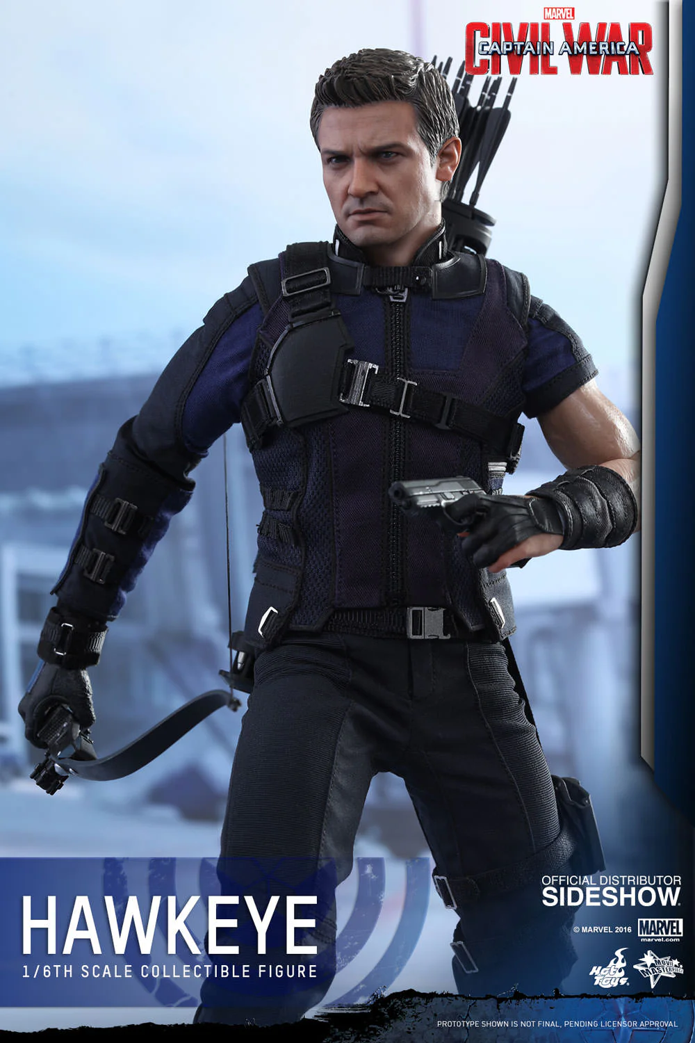 HOT TOYS -  Captain America - Civil War - Hawkeye - Movie Masterpiece 1:6 Action Doll  MMS358 - Image 5