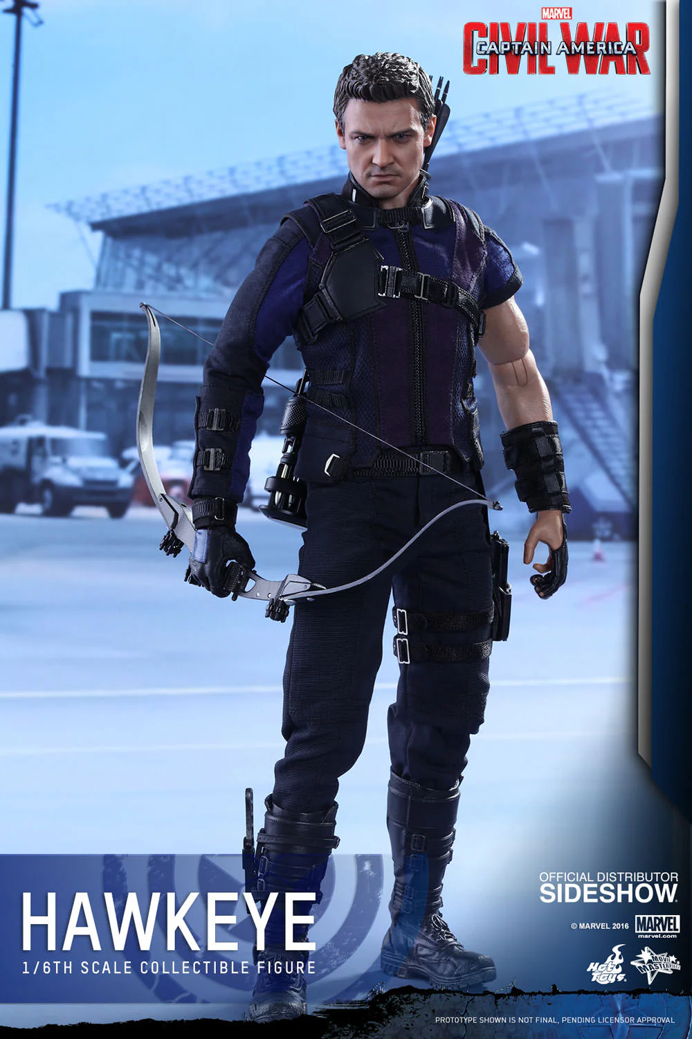 HOT TOYS -  Captain America - Civil War - Hawkeye - Movie Masterpiece 1:6 Action Doll  MMS358 - Image 6