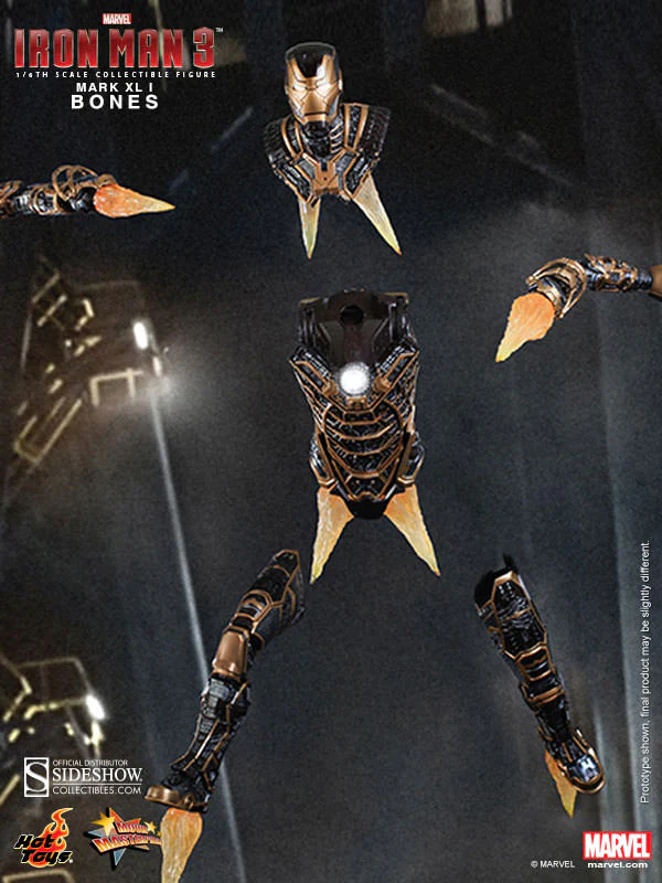 HOT TOYS - Marvel - Iron Man 3 - Iron Man Mark XLI Bones - Movie Masterpiece 1:6 Action Doll MMS251 - Image 3
