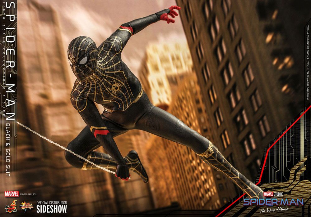 HOT TOYS - Marvel - Spider-Man No Way Home  Spider-Man (Black & Gold Suit) MMS604 - Image 10