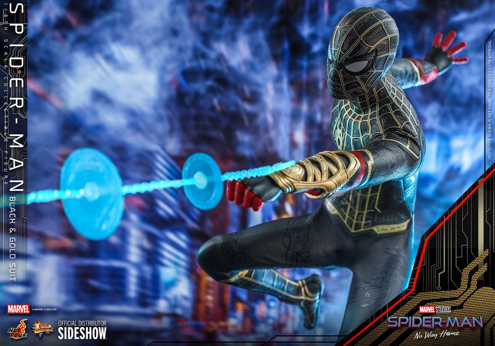 HOT TOYS - Marvel - Spider-Man No Way Home  Spider-Man (Black & Gold Suit) MMS604 - Image 12