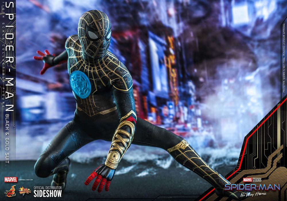 HOT TOYS - Marvel - Spider-Man No Way Home  Spider-Man (Black & Gold Suit) MMS604 - Image 13