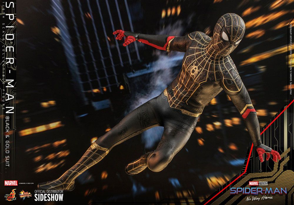 HOT TOYS - Marvel - Spider-Man No Way Home  Spider-Man (Black & Gold Suit) MMS604 - Image 18