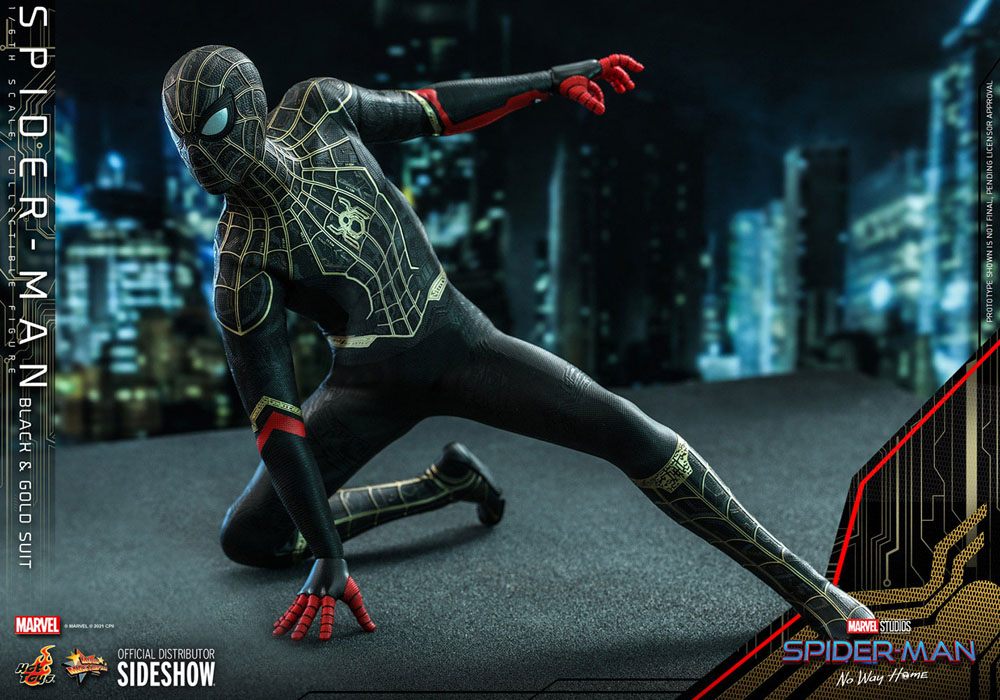 HOT TOYS - Marvel - Spider-Man No Way Home  Spider-Man (Black & Gold Suit) MMS604 - Image 19