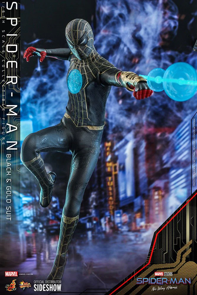 HOT TOYS - Marvel - Spider-Man No Way Home  Spider-Man (Black & Gold Suit) MMS604 - Image 3
