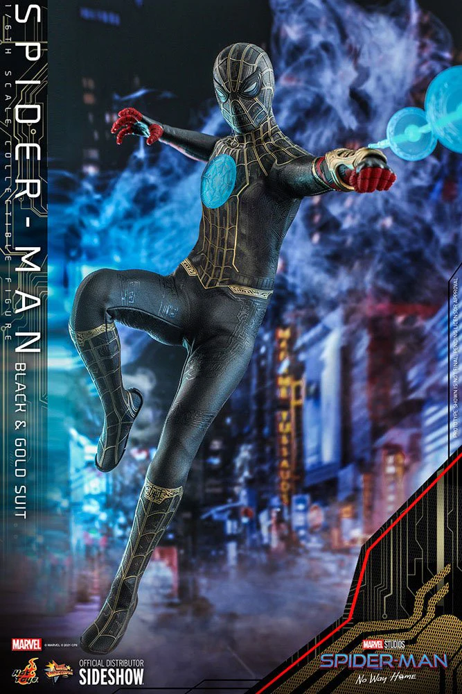HOT TOYS - Marvel - Spider-Man No Way Home  Spider-Man (Black & Gold Suit) MMS604 - Image 5