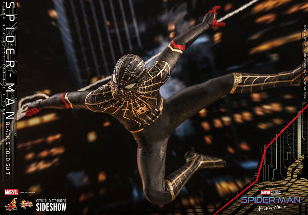 HOT TOYS - Marvel - Spider-Man No Way Home  Spider-Man (Black & Gold Suit) MMS604 - Image 7
