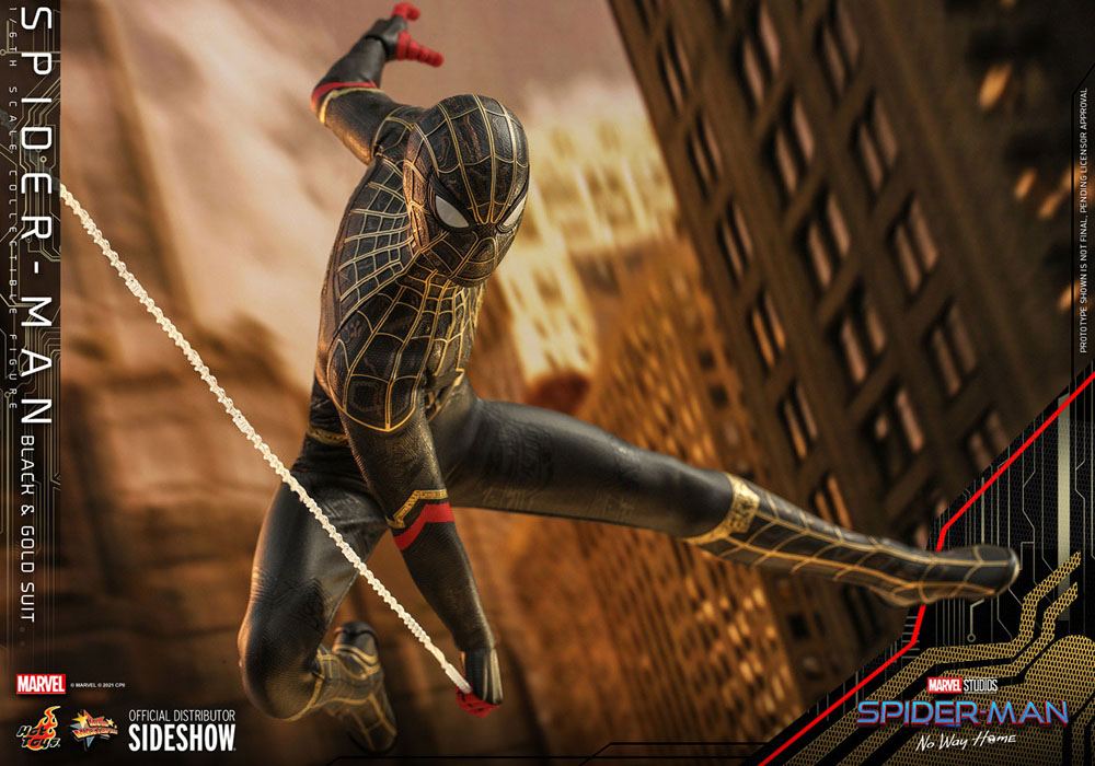 HOT TOYS - Marvel - Spider-Man No Way Home  Spider-Man (Black & Gold Suit) MMS604 - Image 8