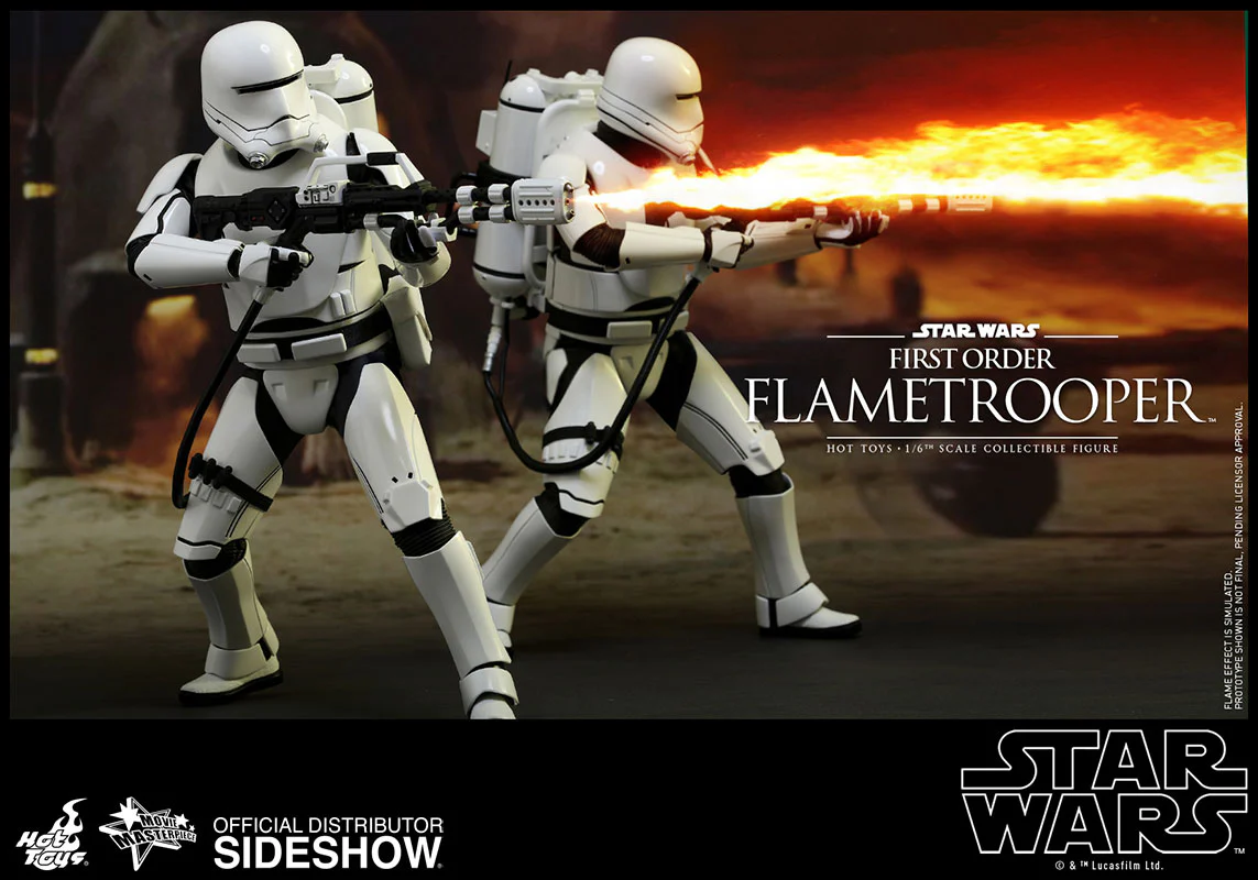 OFFERTA HOT TOYS - Star Wars - Episode VII The Force Awakens - First Order Flametrooper  MMS326- Movie Masterpiece 1:6 Action Doll MMS326 - Image 6
