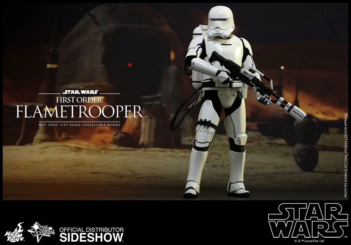 OFFERTA HOT TOYS - Star Wars - Episode VII The Force Awakens - First Order Flametrooper  MMS326- Movie Masterpiece 1:6 Action Doll MMS326 - Image 8
