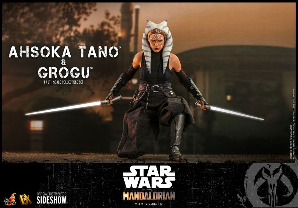 HOT TOYS - Star Wars The Mandalorian 1:6 Action Doll 2 Pack Ahsoka Tano & Grogu  DX21 - Image 3