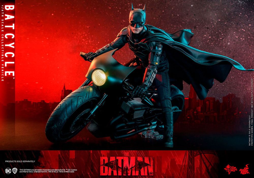 OFFERTA HOT TOYS - Dc Comics - The Batman Movie Masterpiece 1:6 Action Doll Batcycle MMS642 - Image 3