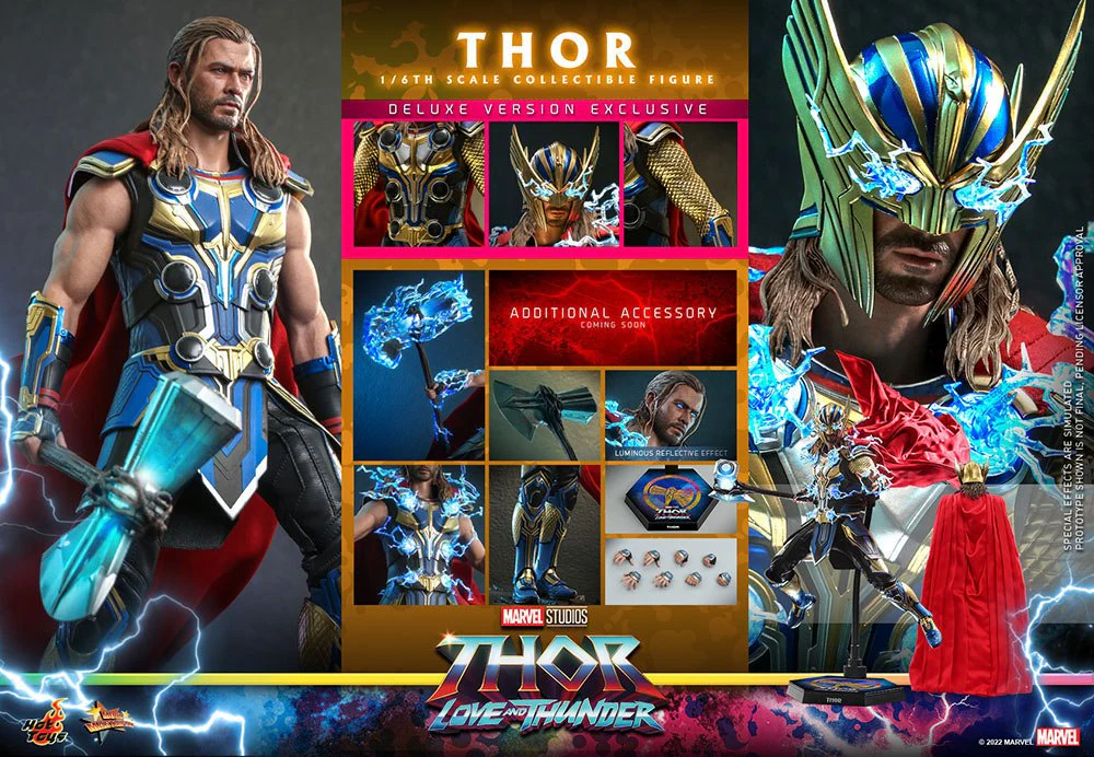 HOT TOYS - Marvel - Thor Love and Thunder Masterpiece 1:6 Action Doll Thor (DeLuxe Ver)  MMS656 - Image 13