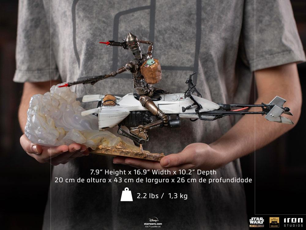 IRON STUDIO - Star Wars DeLuxe Art Scale Statue 1:10 IG-1:1 & The Child - Image 4