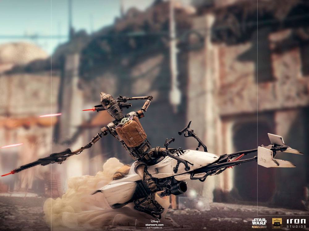 IRON STUDIO - Star Wars DeLuxe Art Scale Statue 1:10 IG-1:1 & The Child - Image 6