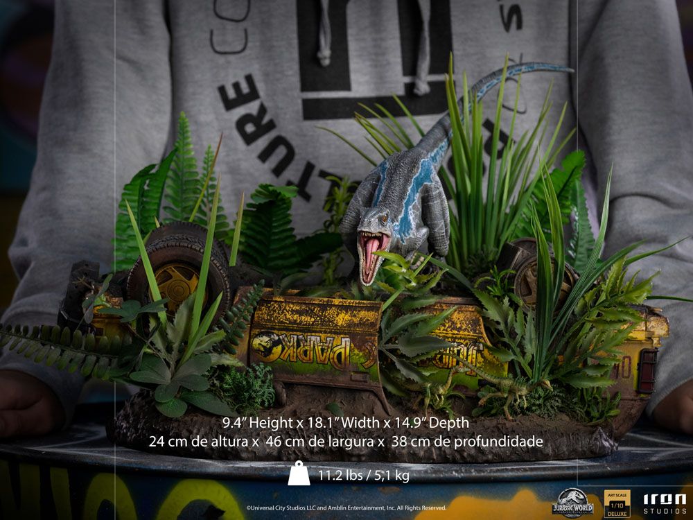 IRON STUDIOS - Jurassic World Fallen Kingdom Deluxe Art Scale Statue 1/10 Blue - Image 10