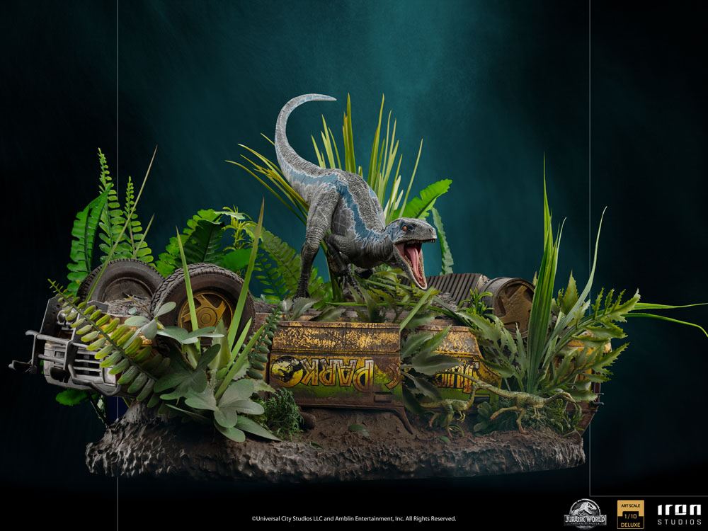 IRON STUDIOS - Jurassic World Fallen Kingdom Deluxe Art Scale Statue 1/10 Blue - Image 7