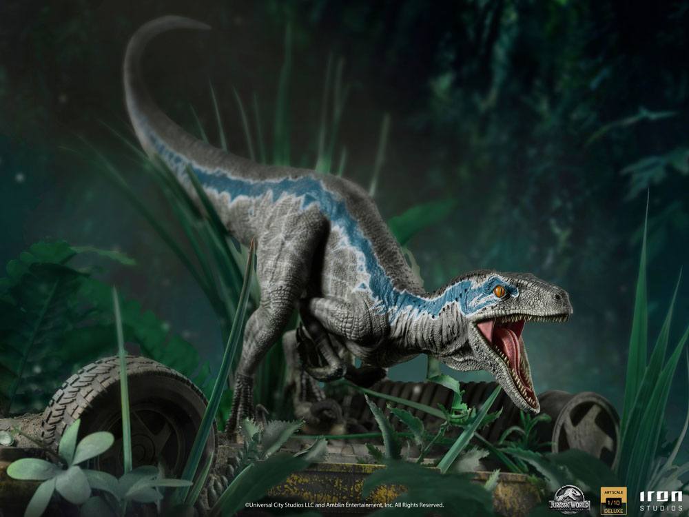 IRON STUDIOS - Jurassic World Fallen Kingdom Deluxe Art Scale Statue 1/10 Blue - Image 9