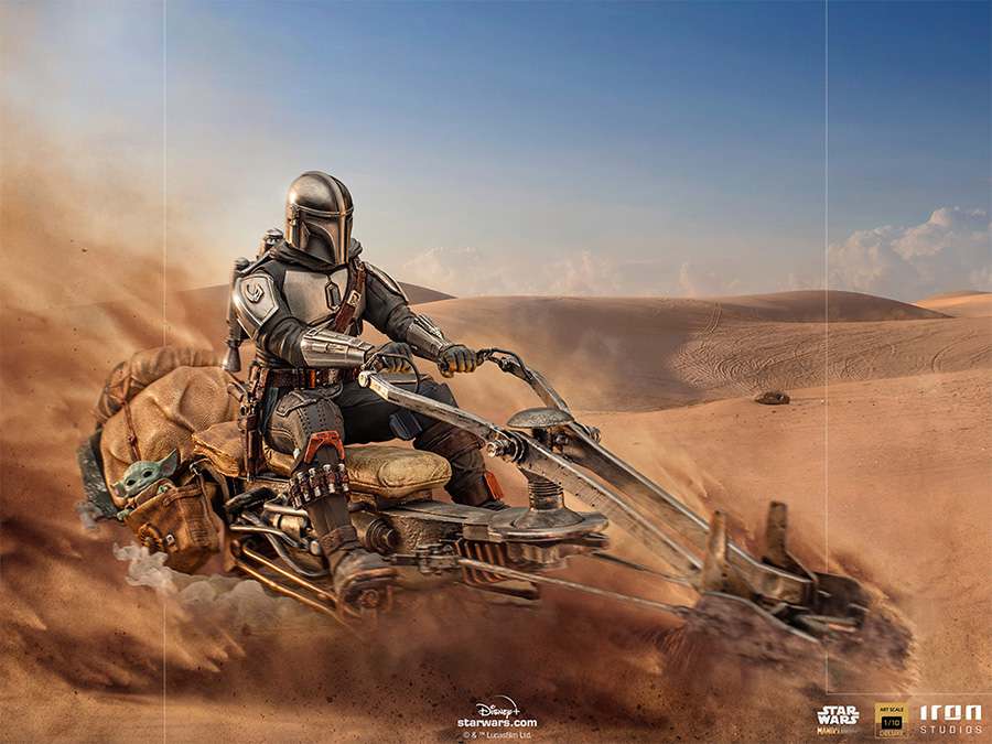 OFFERTA IRON STUDIOS - Mandalorian on speederbike 1/10 - Image 8