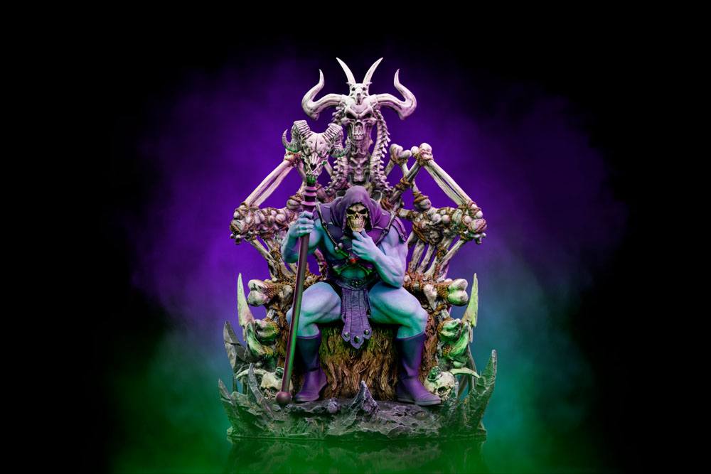 IRON STUDIOS - Masters of the Universe Art Scale Deluxe Statue 1/10 Skeletor on Throne Deluxe - Image 5