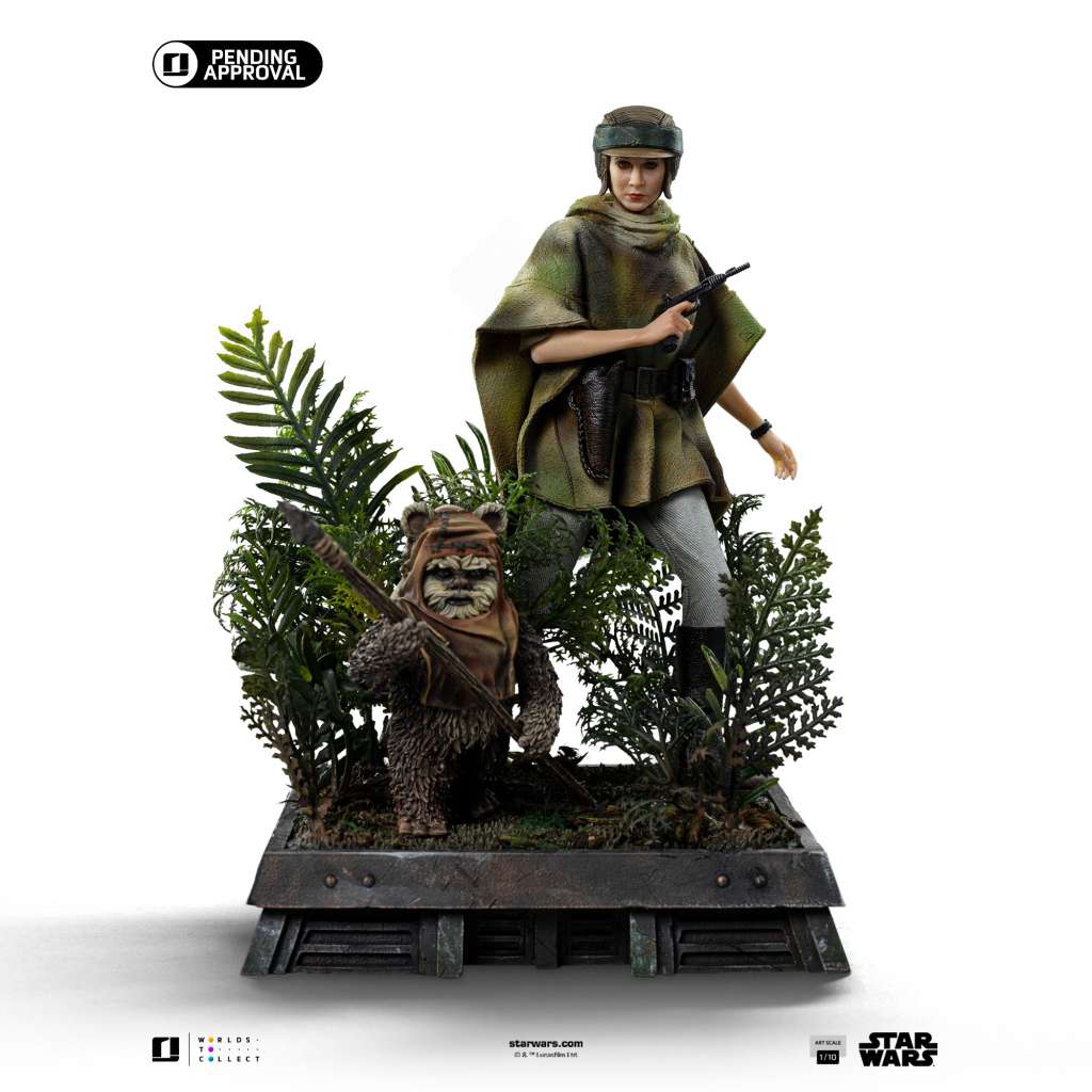 IRON STUDIOS - Star Wars Episode 6 Leia And Wicket 1/10 Statue - Image 5