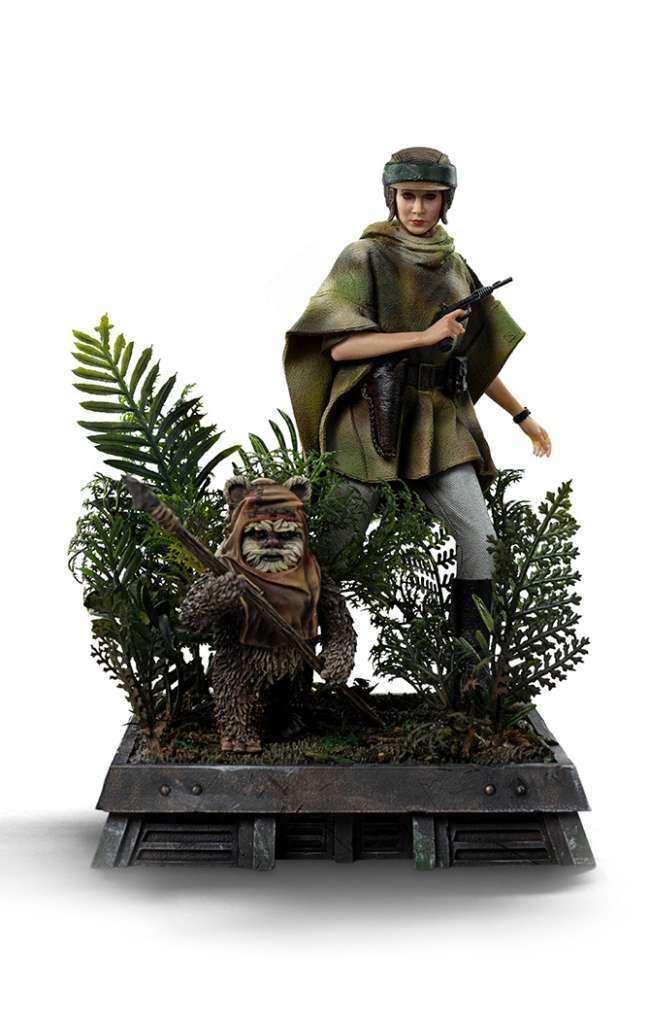 IRON STUDIOS - Star Wars Episode 6 Leia And Wicket 1/10 Statue - Image 6