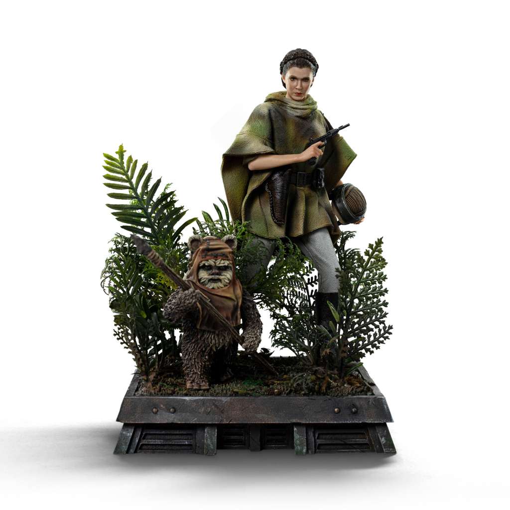 IRON STUDIOS - Star Wars Episode 6 Leia And Wicket 1/10 Statue - Image 7