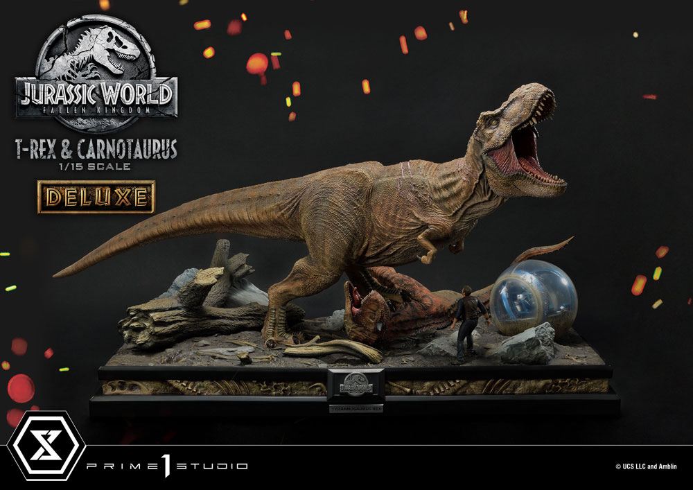 PRIME 1 STUDIOS - Jurassic World Fallen Kingdom Statue 1:15 T-Rex & Carnotaurus DeLuxe Ver - Image 11