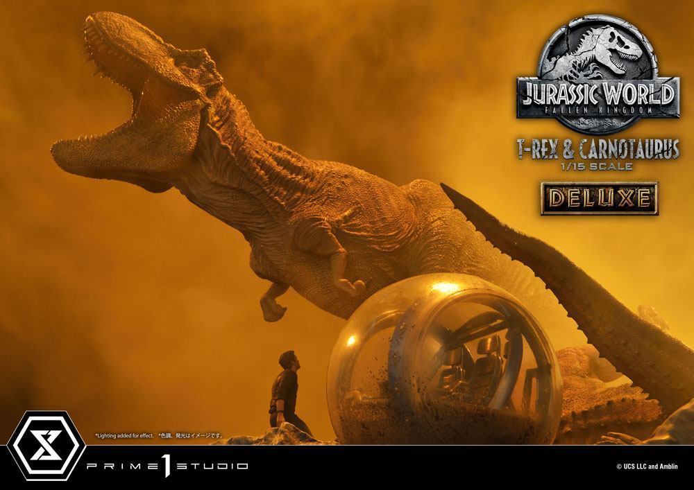 PRIME 1 STUDIOS - Jurassic World Fallen Kingdom Statue 1:15 T-Rex & Carnotaurus DeLuxe Ver - Image 12