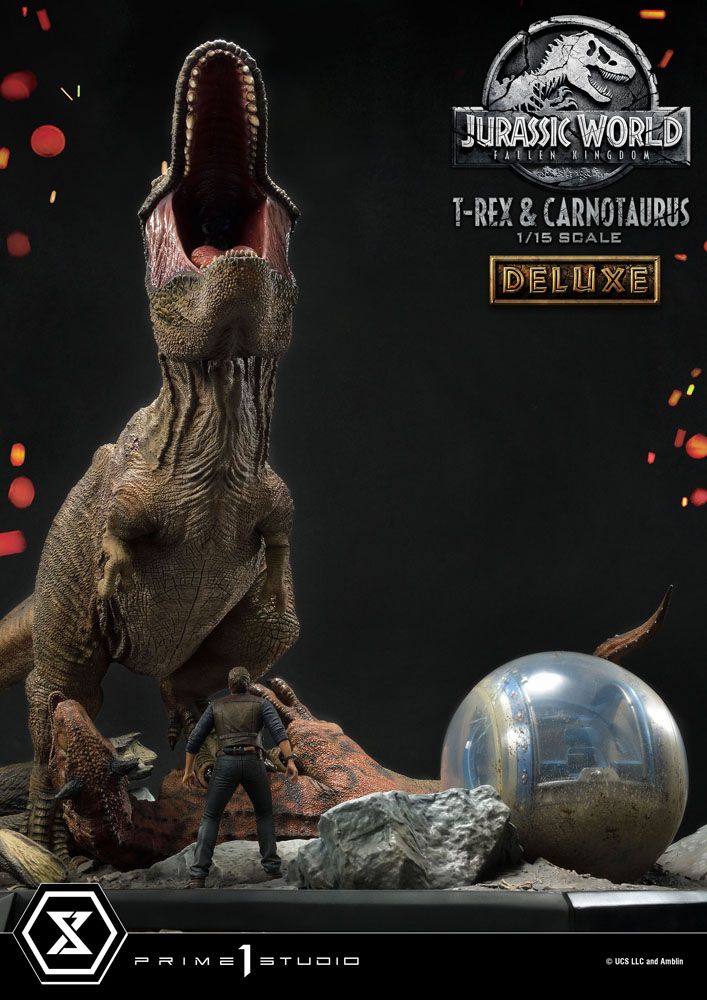 PRIME 1 STUDIOS - Jurassic World Fallen Kingdom Statue 1:15 T-Rex & Carnotaurus DeLuxe Ver - Image 15