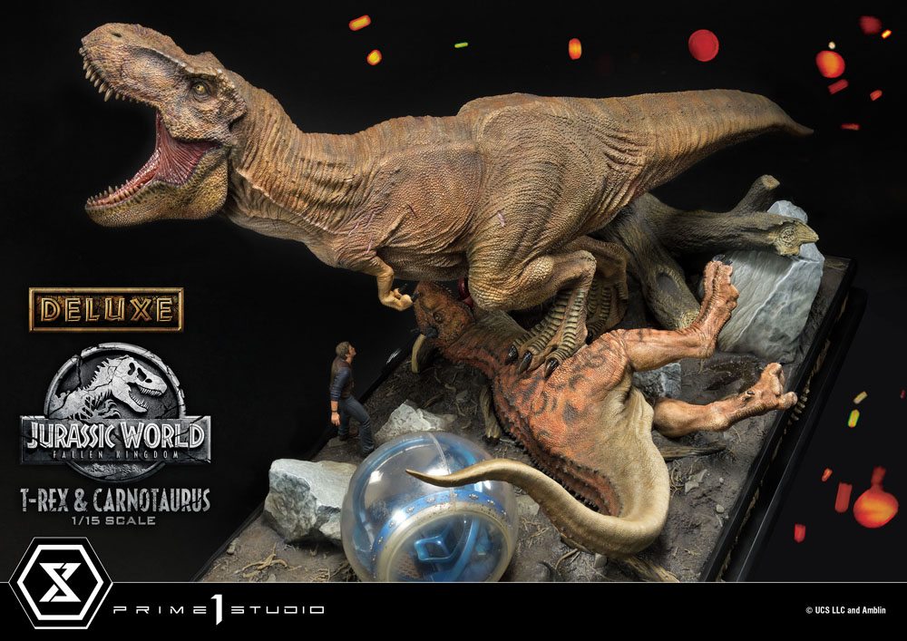 PRIME 1 STUDIOS - Jurassic World Fallen Kingdom Statue 1:15 T-Rex & Carnotaurus DeLuxe Ver - Image 18