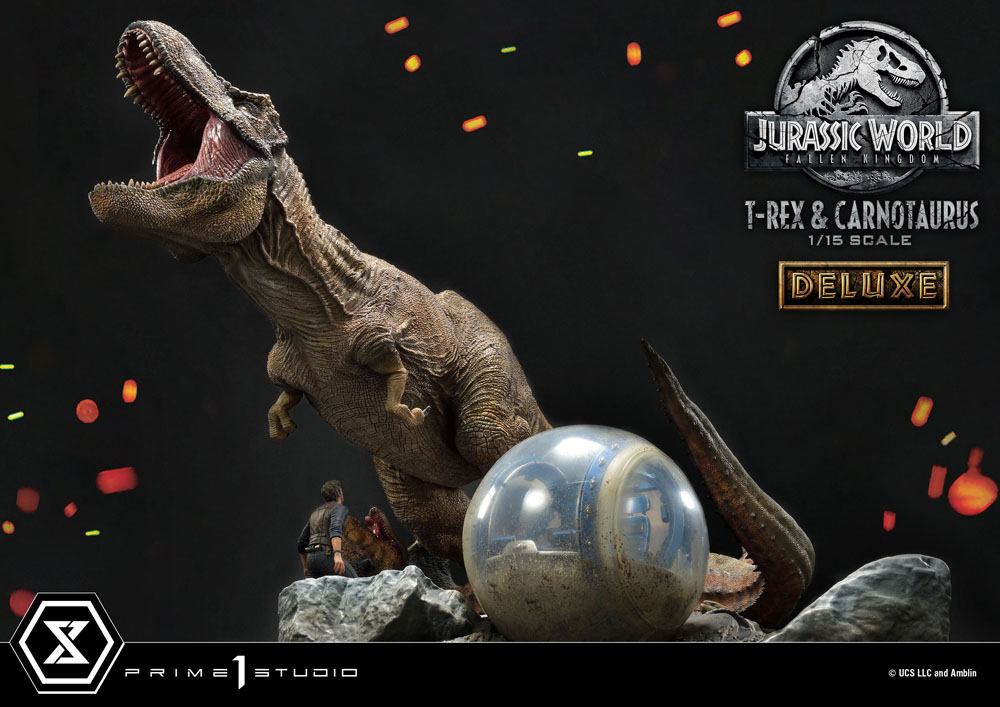 PRIME 1 STUDIOS - Jurassic World Fallen Kingdom Statue 1:15 T-Rex & Carnotaurus DeLuxe Ver - Image 21