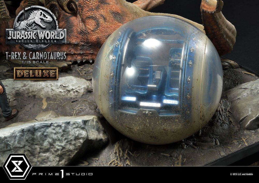 PRIME 1 STUDIOS - Jurassic World Fallen Kingdom Statue 1:15 T-Rex & Carnotaurus DeLuxe Ver - Image 3