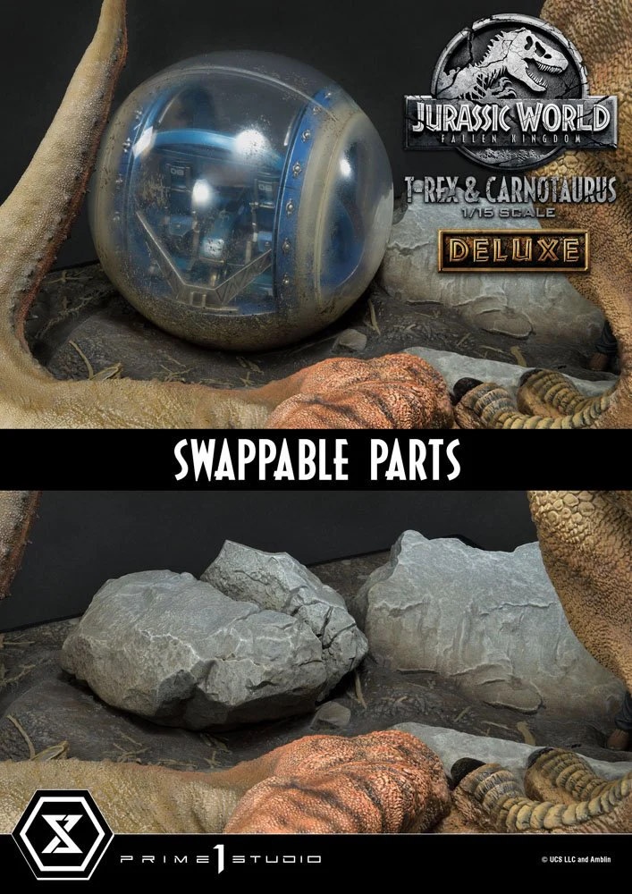 PRIME 1 STUDIOS - Jurassic World Fallen Kingdom Statue 1:15 T-Rex & Carnotaurus DeLuxe Ver - Image 8